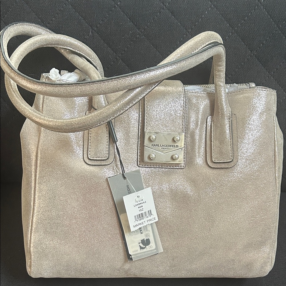 Karl Lagerfeld Metallic Gold/Silver Bag NWT